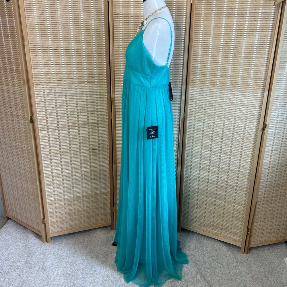 NWT Lulus Teal Mermaid Gown Maxi Dress - Picture 6 of 12